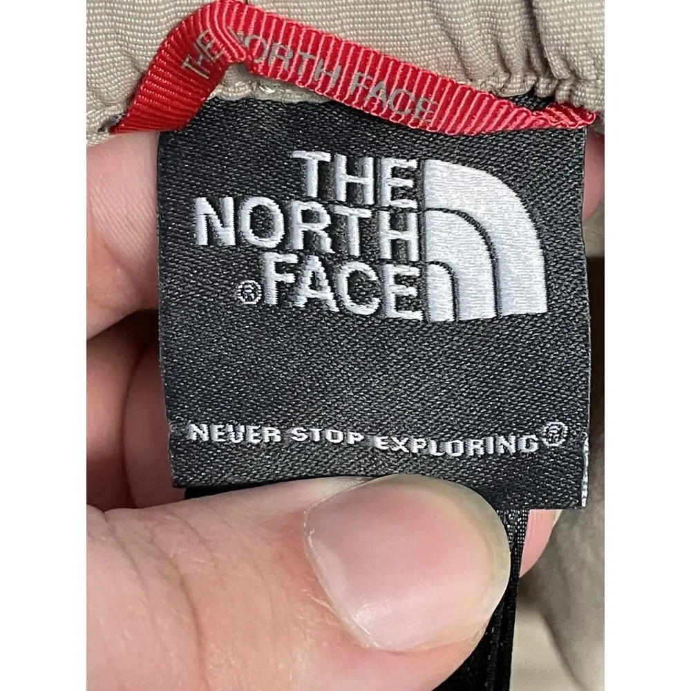 The North Face Pants Mens XL‎ Beige Nylon Hiking Elastic Waist Zip Pockets Cargo